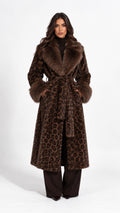 The Valentina Belted Faux Fur Coat | One Size