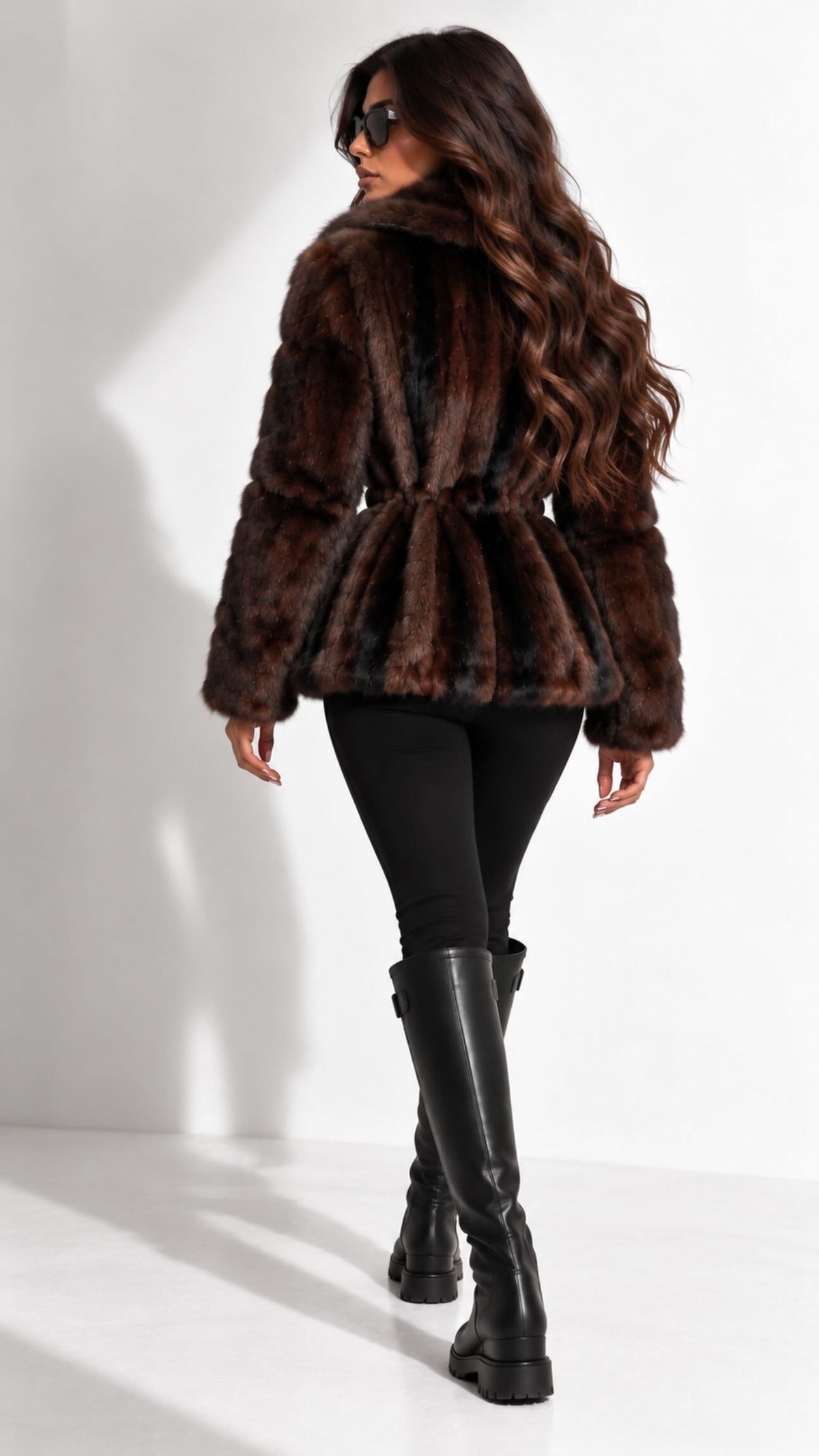 The Bellagio Cinched Faux Fur Jacket