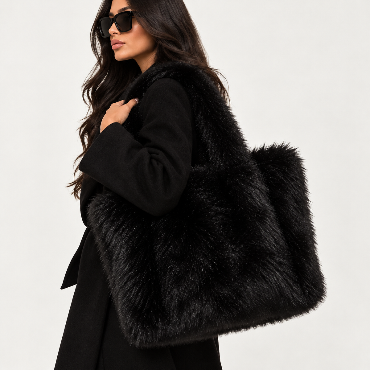 The Luxe Faux Fur Tote Bag